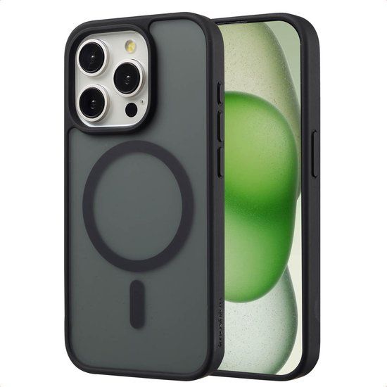 imoshion Color Guard Backcover geschikt voor MagSafe - Zwart - iPhone 15 Pro