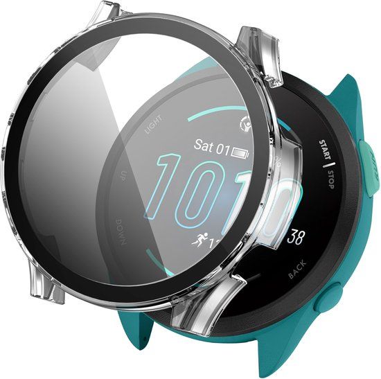 imoshion Ploonk B.V. Screenprotector - Geschikt voor Garmin Forerunner 165 / 165 Music - Full Cover Hard Case - Transparant