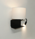 Artdelight Logan - applique murale avec lampe de lecture orientée à droite - 22 x 15 x 20 cm - E27 + 3W LED incl. noir