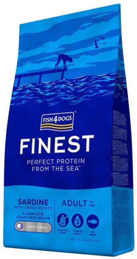 Fish4Dogs Finest Adult Complete - Sardine Grote Brok - 12 kg