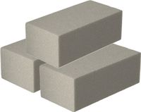 Glorex Hobby Steekschuim/oase - 3 stuks - droog gebruik - Bloemstukken/kerststukjes maken - Grijs - 23 x 7 x 11 cm