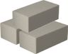 Glorex Hobby Steekschuim/oase - 3 stuks - droog gebruik - Bloemstukken/kerststukjes maken - Grijs - 23 x 7 x 11 cm
