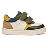 GEOX NASHIK PEUTERJONGENS Sneakers - LICHT IVOOR/DONKERGROEN - Maat 25