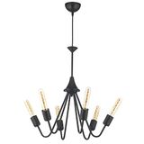 ONLI hanglamp Billy 6 metaal zwart modern industrieel