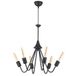 ONLI hanglamp Billy 6 metaal zwart modern industrieel