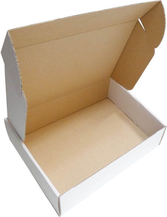 25 Witte A4 Brievenbusdozen - 31x21,5x3cm - Platte Verzenddozen