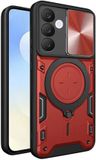 Techsuit Hoesje geschikt voor Samsung Galaxy S25 FE - CamGuard Pro Back Cover - Rood