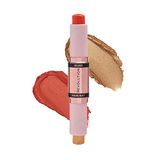 Revolution Beauty Blush en Highlight Stick, Mauve Glow, Gezichtsblusher en highlighter, Coral Dew