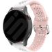 Strap-it Amazfit Bracelet de silicone avec relief Amazfit Bip U (Pro) (blanc/rose)