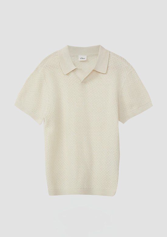 s.Oliver Strickpullover Lichtbeige Katoen Korte Mouw 92/98