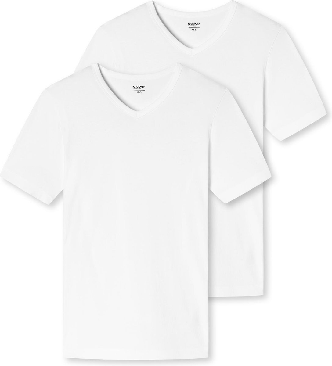 Uncover by Schiesser Schiesser Uncover Heren T-Shirt - Wit - V Hals- 2Pack - Maat L