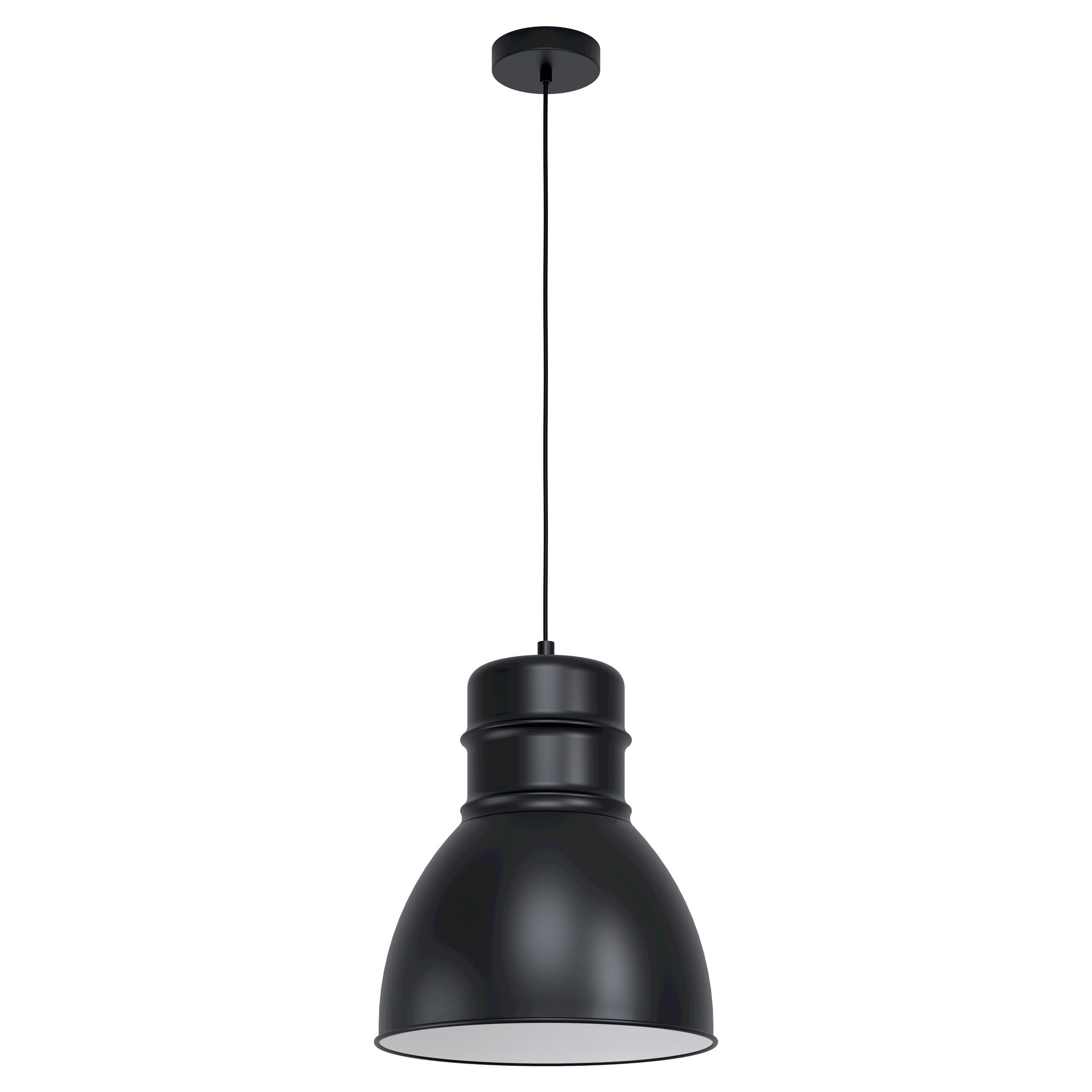 EGLO Ebury Hanglamp - Zwart - Staal - E27 - 110 cm