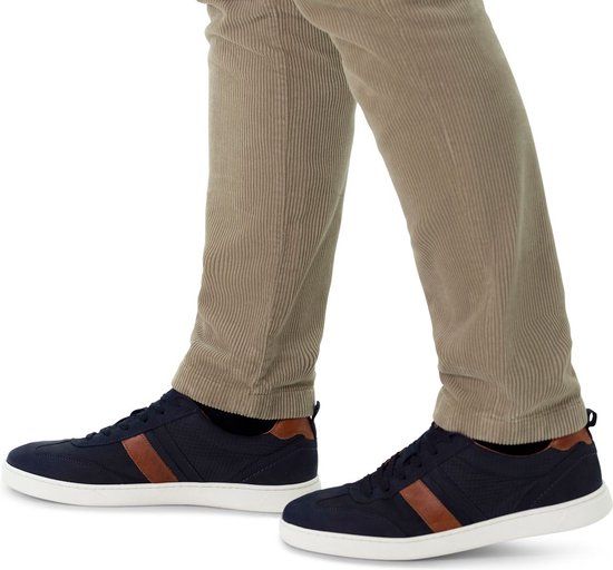 No Stress Heren Blauwe Nubuck Sneakers Maat 41
