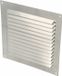 Amig Ventilatierooster/muurrooster met gaas - 150 x 150mm - aluminium - zilver - schoepenrooster