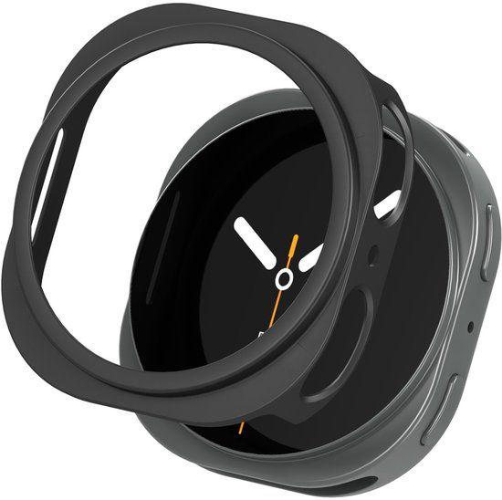 imoshion Ploonk B.V. Screenprotector - Geschikt voor Samsung Galaxy Watch 9 / Watch 8 (40 mm) - Full Cover Hard Case / Beschermend Hoesje - Zwart