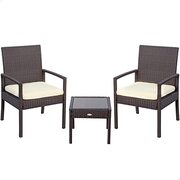 AKTIVE 61068 rotan tuinmeubelen met 2 stoelen + 1 tafel