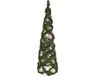 Gerimport Kerstverlichting kegel - 30 LEDs - draad/groen - 60 cm - warm wit