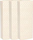 Gerimport Waterverdamper - 3x - creme wit - keramiek - 400 ml - radiatorbak luchtbevochtiger - 7,4 x 18,6 cm