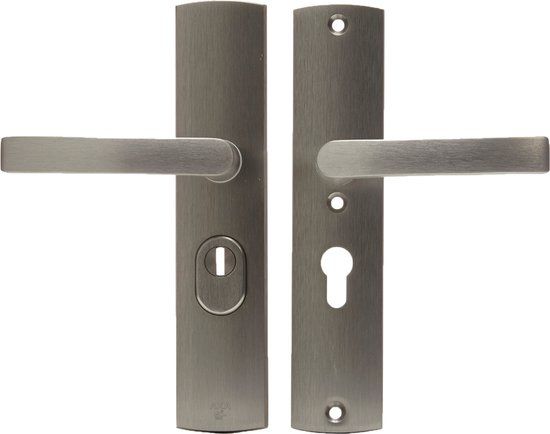AXA Veiligheidsbeslag Curve Plus Inox geslepen Kruk-Kruk PC55 SKG*** - 6665-10-29/55K