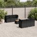 Maison Exclusive - Ensemble de meubles de jardin 7 pièces avec canapé et coussins, noir, en polyrotin