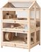 PawHut Hamsterkooi 3 etages voor kleine dieren 68x61,5x90 cm Natuurhout
