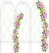 Relaxdays Plantensteun Klimplanten - 3 Rekken - 92 x 27,5 cm - Metaal - Wit