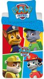 Paw Patrol - Dekbedovertrek - 140x200 cm - 70x90 cm - Blauw en rood