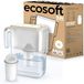 Ecosoft Slim Waterfilterkan, ivoor, inhoud 3,5 l, vermindert chloor en kalk, compact ontwerp voor koelkast, inclusief filter