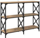 vidaXL Wandtafel Artisan Eiken 100 x 28 x 80,5 cm Bewerkt hout