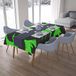 Bonamaison Tafelkleed, Anti-Mold, Sneldrogend, Waterdicht, 100% Polyester Tafellaken, Neon groene rook, 140 x 200 Cm