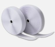 IPEA Rimpelband (niet klevend) om te naaien, 25 meter x 50 mm, extra sterke strepen, 5 cm breed, voor huishoudelijke meubels, kleding om te naaien, touwhaak en ring, kleur wit