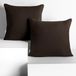 DecoKing 2 kussenslopen 80x80 cm jersey katoen ritssluiting bruin amber