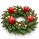 relaxdays Adventskrans Nordmann-spar, kunstkerstkrans, 60 cm