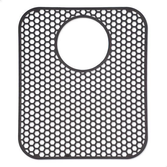 Bodo® Gootsteenmat Siliconen Grijs Met Gat - 34 x 29 cm