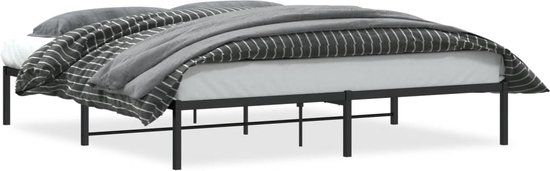 vidaXL Bedframe metaal zwart 183x213 cm