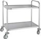 Vogue Serveerwagen met 2 Bladen - Keukentrolley op Wieltjes - RVS - Medium - 81x45,5x(H)85,5cm