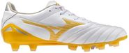 Mizuno Morelia Neo IV Pro FG Voetbalschoenen Wit/MP Goud/Cool Gray 3C - Maat 44