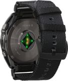 kwmobile Vervangende armband compatibel met Garmin 26mm Fenix 8 51mm / Instinct 50mm / Fenix 7X / Fenix 6X Armband – Nylonband met Quick-Fit sluiting – zwart