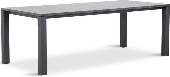 Van Dijk Munster dining tuintafel - 220 x 100 cm - Grijs-antraciet