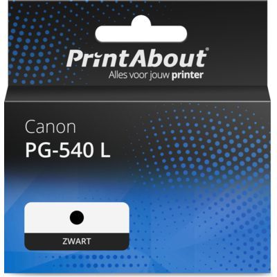 PrintAbout Huismerk - PG-540XL Zwart - Inktcartridge - Canon