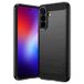 Samsung Coque Samsung Galaxy A27 en TPU Brossé - Fibre de Carbone - Noire