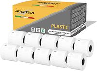 Aftertech 10 x 99015P 54 x 70 mm rollen waterdichte kunststof etiketten, compatibel (320 etiketten/rol = 3200 totaal) voor Dymo LabelWriter 10 x 99015PLA