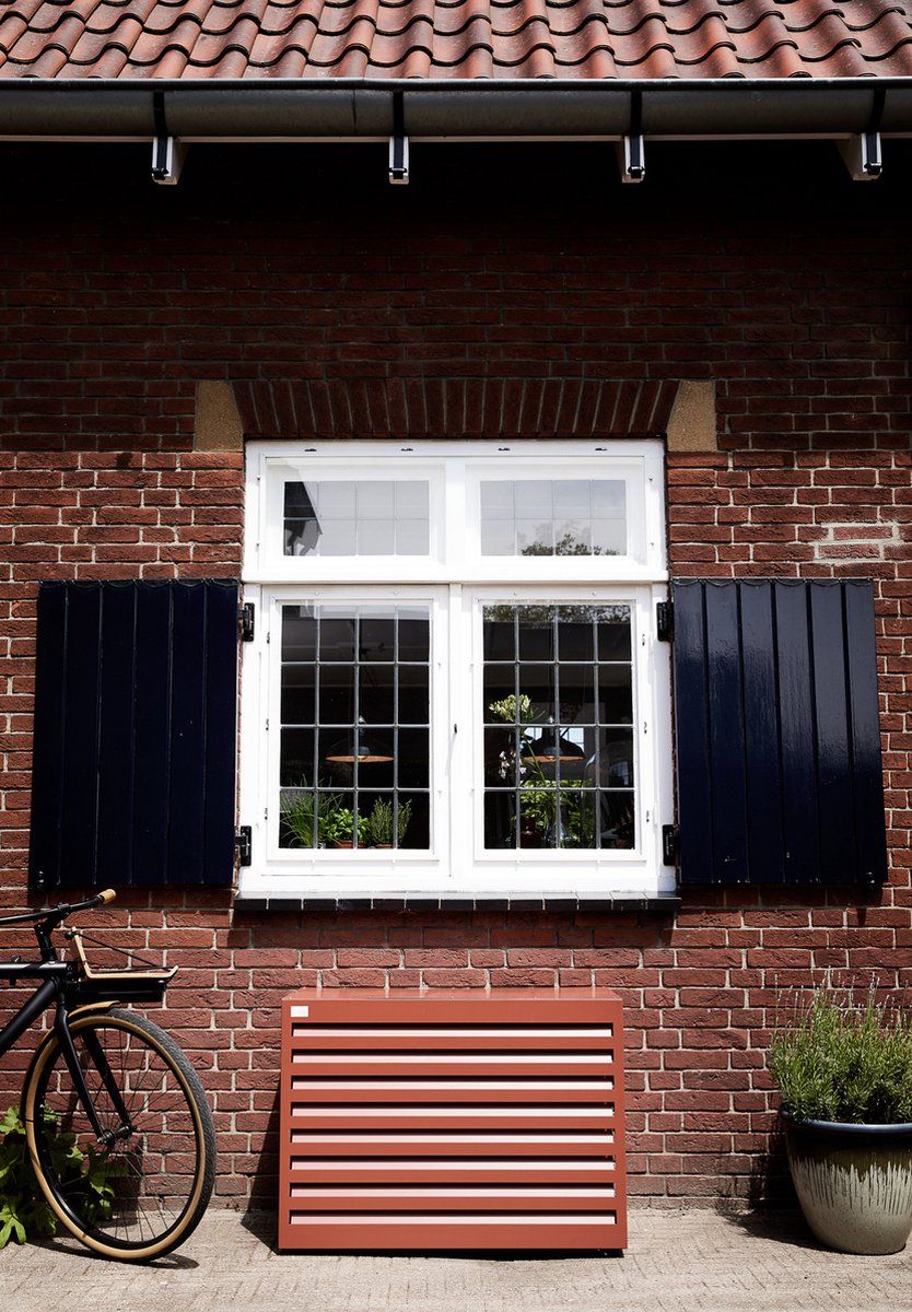 Evolar Backcover voor Airco Omkasting - Steenrood - Uitbreiding Small 700 x 1000 MM