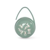 Suavinex, Fopspeenhouder voor baby's, om 2 fopspenen in onafhankelijke vorm mee te nemen, met houder om op te hangen aan de tas, kinderwagen of kinderbed, fopspeenbox, etui voor fopspeen, groen