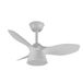 Levitantes Ventilator, wit, 36 W, 2680 lm, 3 vleugels, 31/46 x 82 x 82 cm, instelbare temperatuur, afstandsbediening
