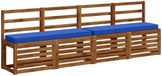 vidaXL - 1-delig - Bankkussen - VUGHT - 100% Polyester - Koninklijk Blauw