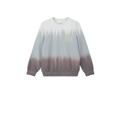 s.Oliver sweater with backprint grey/grey blue/white
