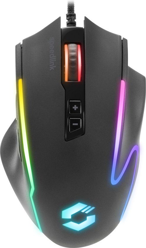 Speedlink DECUS NX RGB - Gaming Muis - RGB - 200-12.800 DPI - Zwart