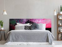 Oedim hoofdeinde, PVC, boom en hemel, roze, 100 x 60 cm
