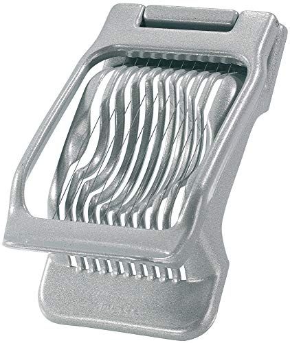 Westmark Eisnijder voor ronde en ovale plakjes, individueel gespannen roestvrijstalen snijdragen, aluminium/roestvrij staal, Duplex, grijs, 10202260